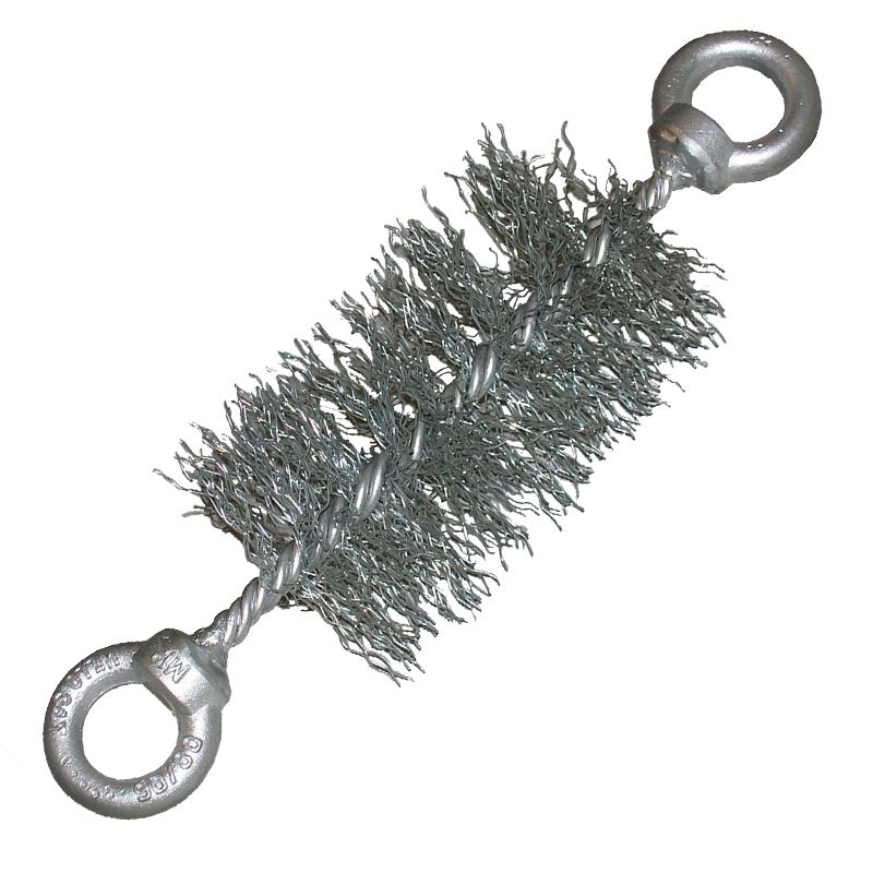 Wire brush, suit 150mm conduit 165mm OD, crimp gal wire twist M12